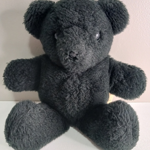 Stuffed by me basic black bear stuffed bear Handmade by Marilee Woods - Picture 1 of 4